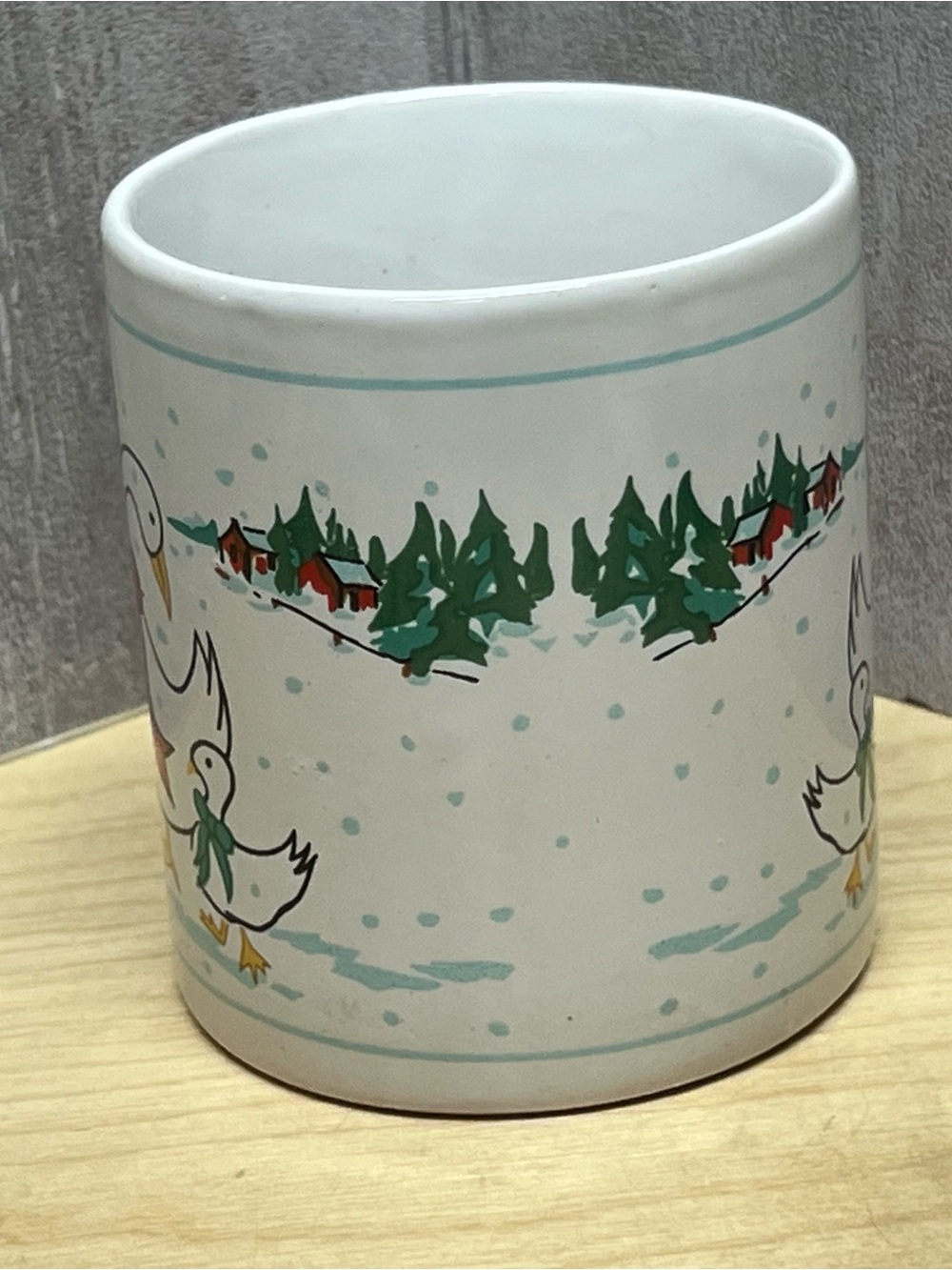Vintage Country Goose Christmas Coffee Mug - Picture 2 of 5